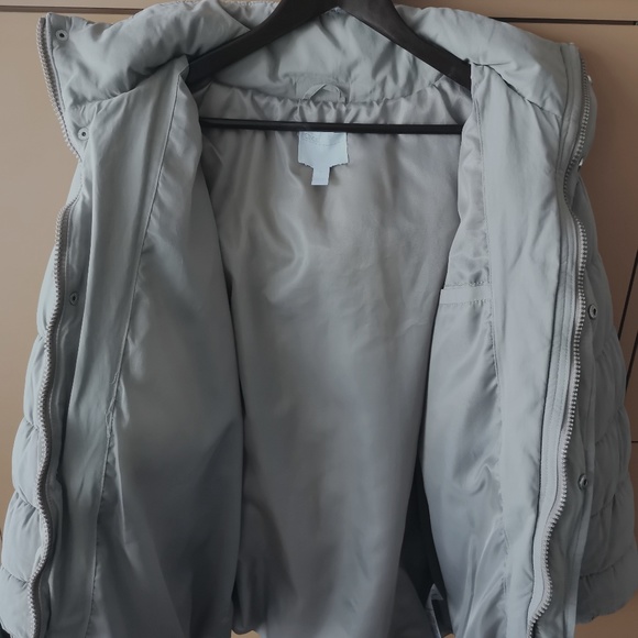 ASOS WHITE boxy puffer jacket with concealed hood (M) - Picture 10 of 15